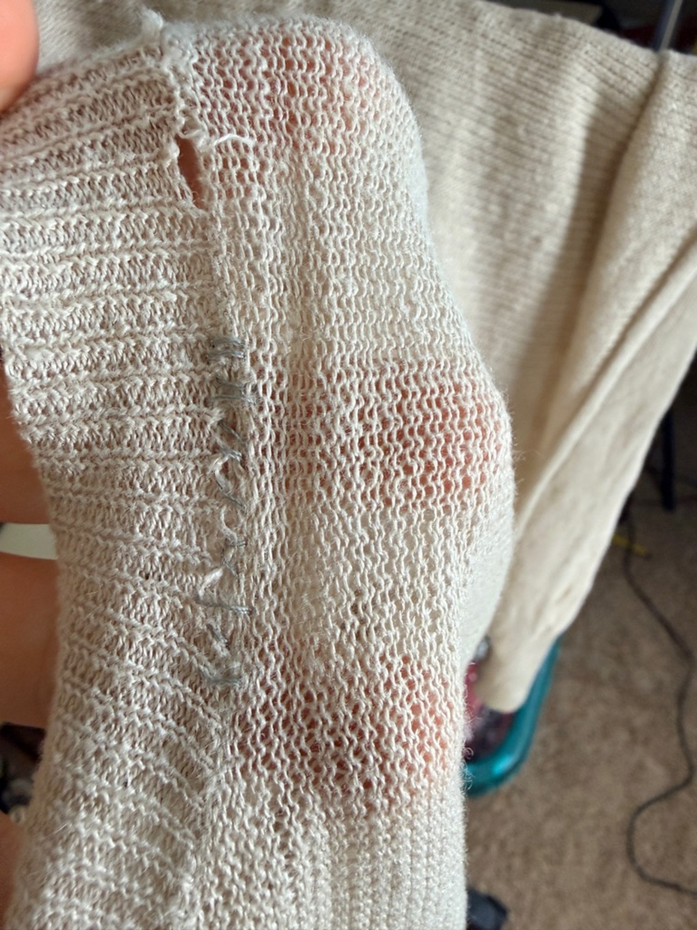 Eileen Fisher Women’s XS Tan Open-Front 100% Linen Slouchy Cardigan Pockets - Picture 9 of 14